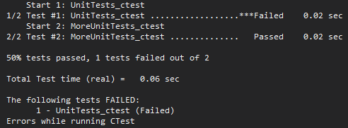 CTest output in Visual Studio