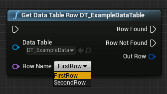 A blueprint node with a non-enum combo-box
