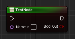 A node with a title and terrible color scheme