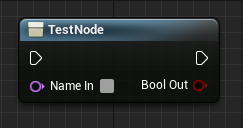 A node with a custom default value pin